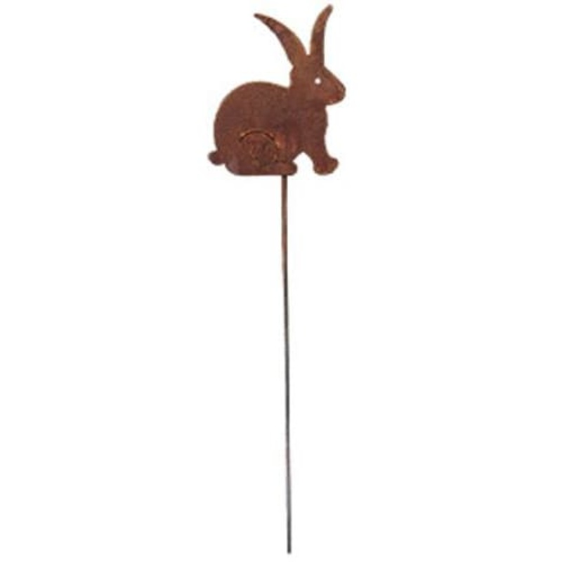 Village Wrought Iron RGS-67 Bunny Rusted Garden Stake