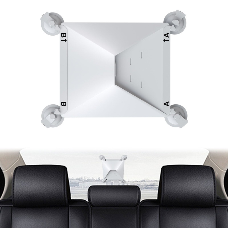 White Heavy-Duty Suction Cup Mount for Starlink Mini – All-Weather Car, RV & Boat Bracket