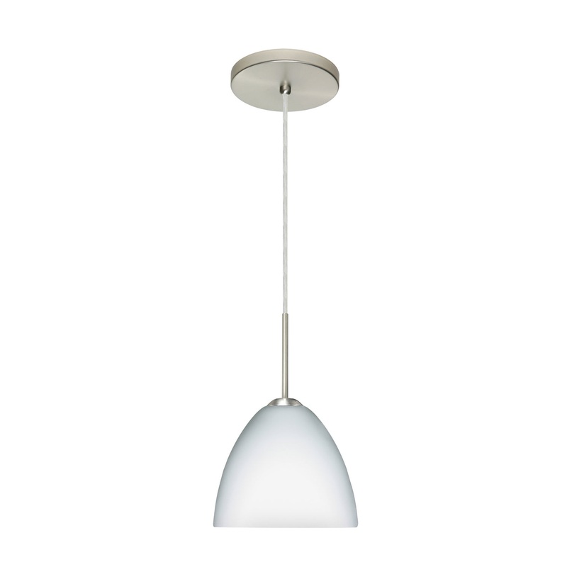 Besa 1BT-757207-LED-SN Sasha One Light Pendant Satin Nickel