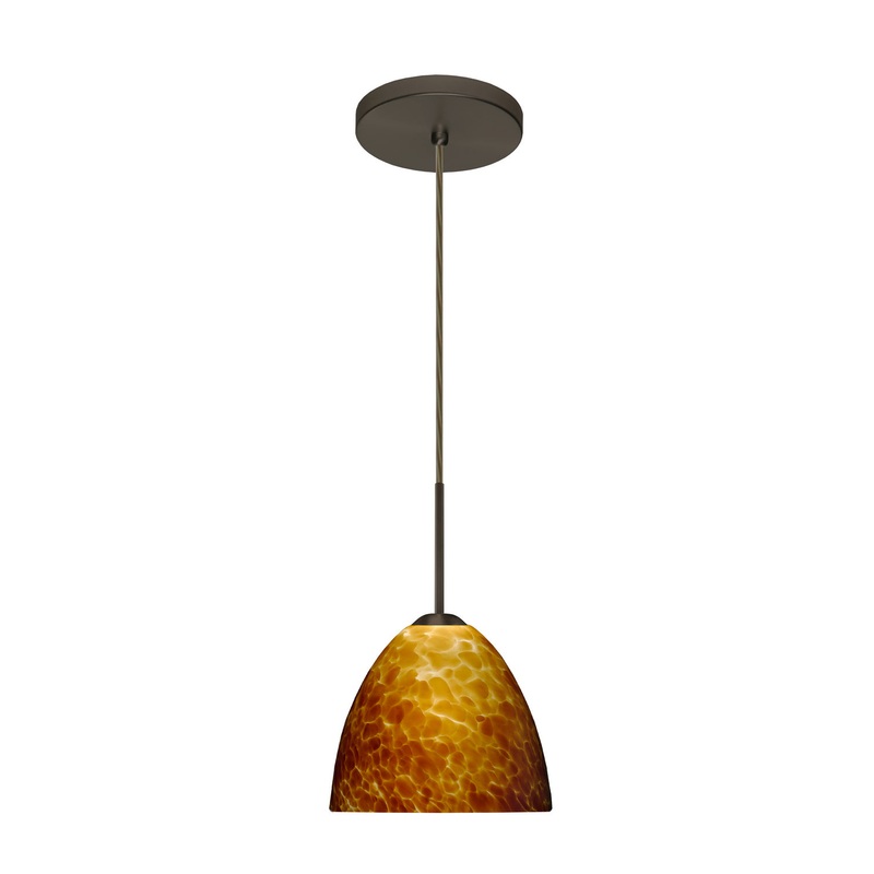 Besa 1BT-757218-LED-BR Sasha One Light Pendant Bronze
