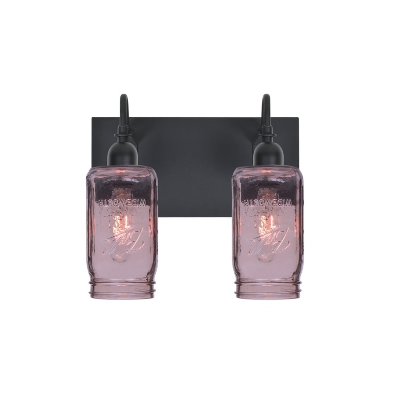 Besa 2WG-MILO4PL-BK Milo Two Light Wall Sconce Black
