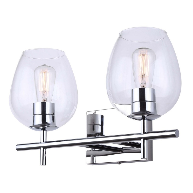 Canarm IVL1019A02CH Cain Two Light Vanity Chrome