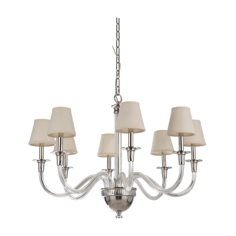 Craftmade 48028-PLN Deran – Gallery Eight Light Chandelier Polished Nickel (Discontinued)