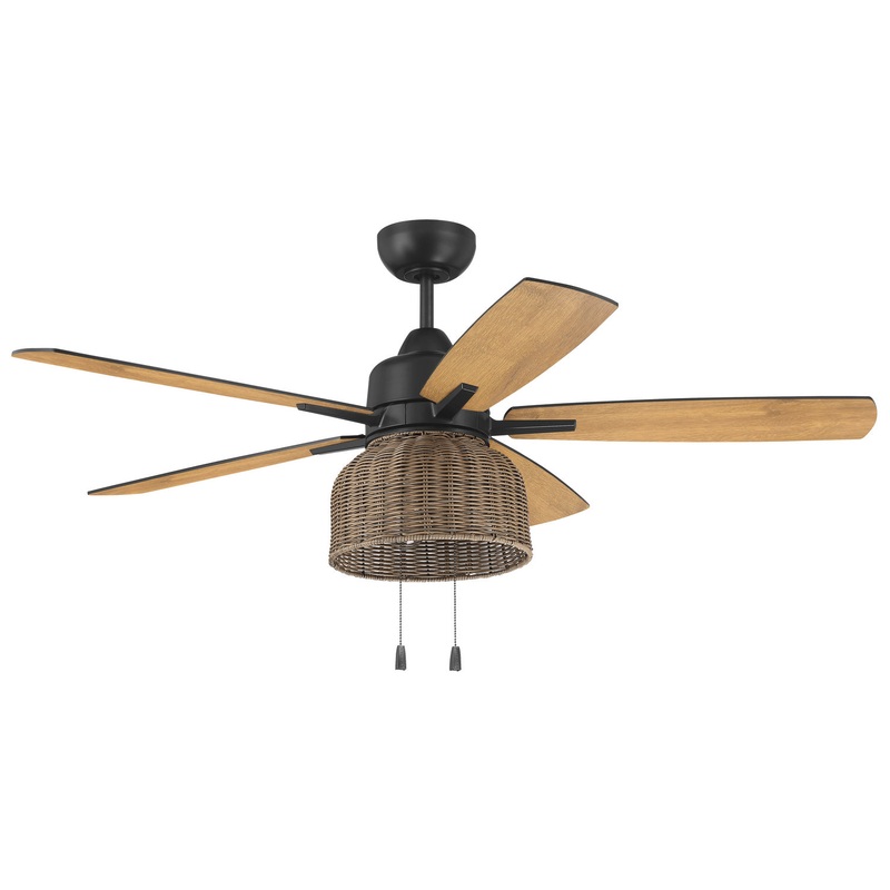 Craftmade WVN52FB5 Woven 52″Ceiling Fan Flat Black