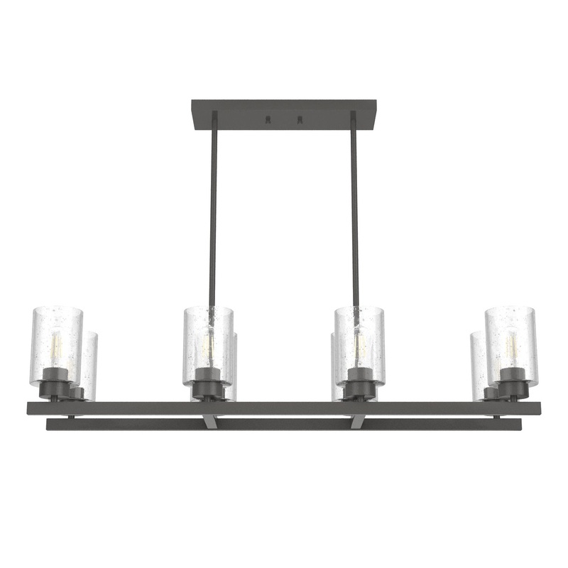 Eight Light Linear Chandelier from the Hartland Collection in Noble Bronze Finish by Hunter