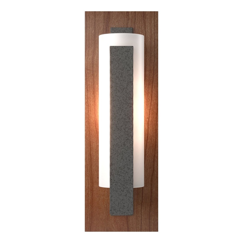 Forged Vertical Bar Sconce Natural Iron Cherry