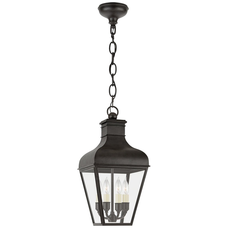 Four Light Hanging Lantern from the Fremont Collection in French Rust Finish by Visual Comfort Signature