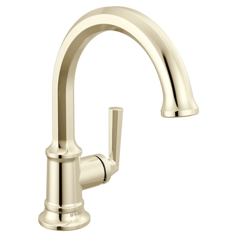 Lavatory Faucet Beauclere Deck Mount 1 Lever ADA WaterSense Brilliance Polished Nickel 1.2 Gallons per Minute Less Drain 1 Hole