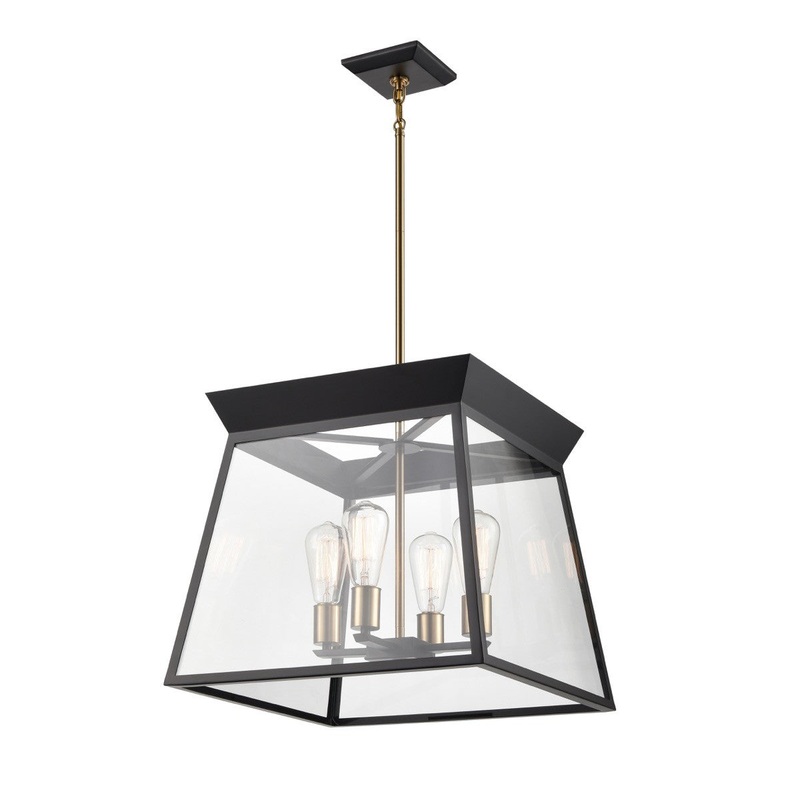 Lucian Chandelier – Black and Brushed Brass / 18.00