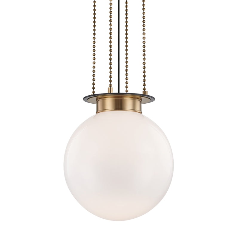 One Light Pendant from the Gunther Collection in Aged Old Bronze Finish by Hudson Valley