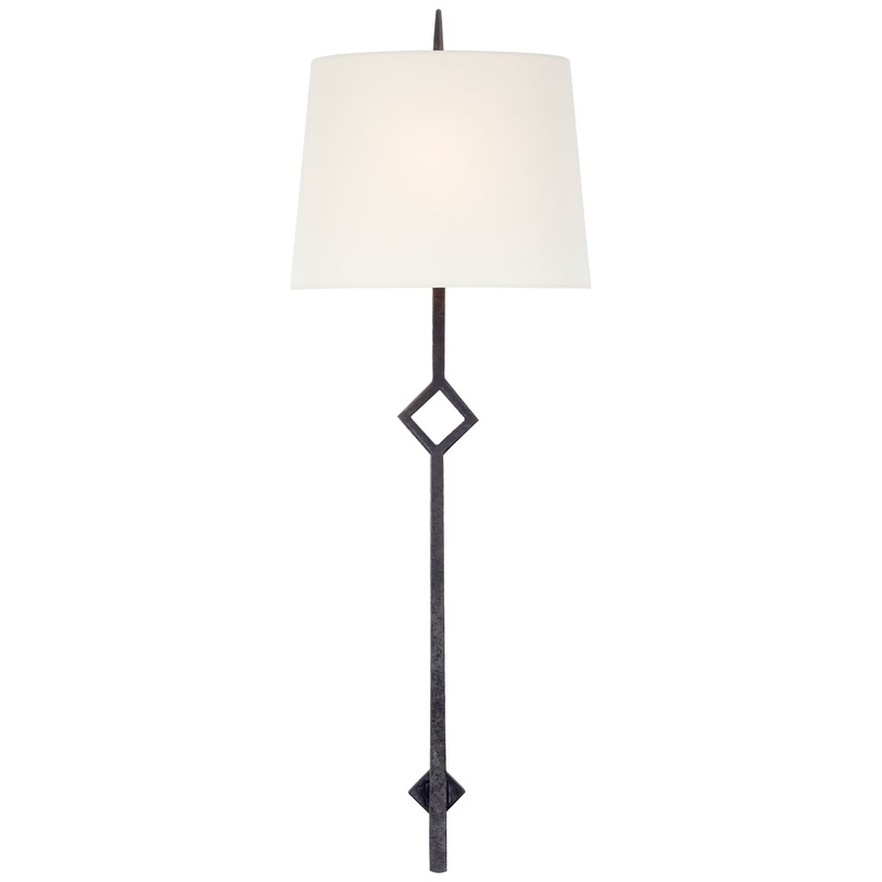 One Light Wall Sconce from the Cranston Collection in Aged Iron Finish by Visual Comfort Signature
