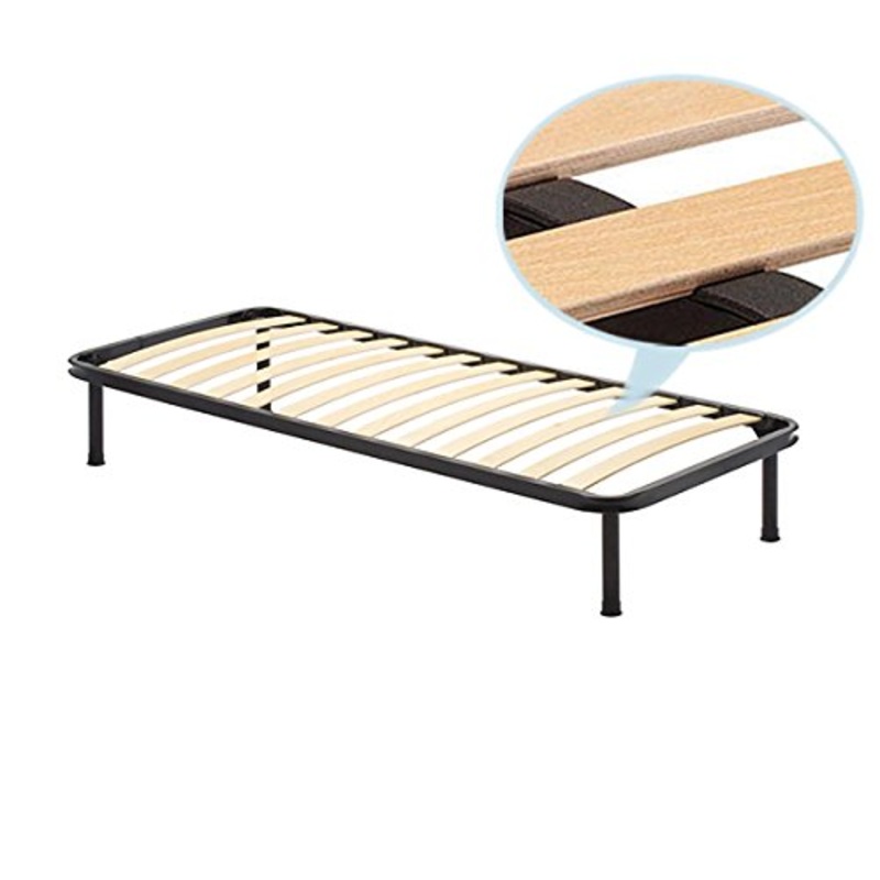 Rete Letto Ortopedica Singola 80×190 CM Struttura In Ferro con Doghe di Legno Piedi 30 Avvitabili Inclusi