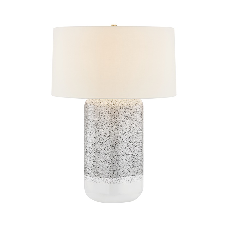 Washingtonville 1-Light Table Lamp Aged Brass/Ceramic Blue Shore