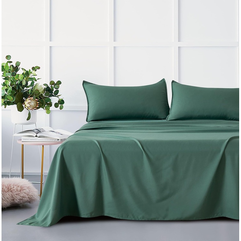 Bamboo Microfibre Sheet Set – Green – Double