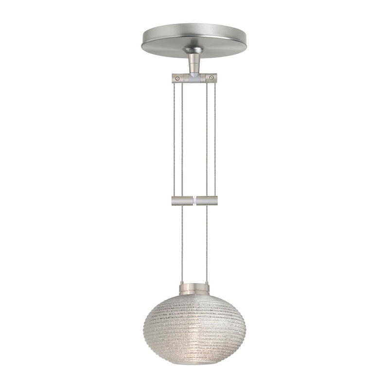 Besa 1XA-5612GL-SN Lasso One Light Pendant Satin Nickel