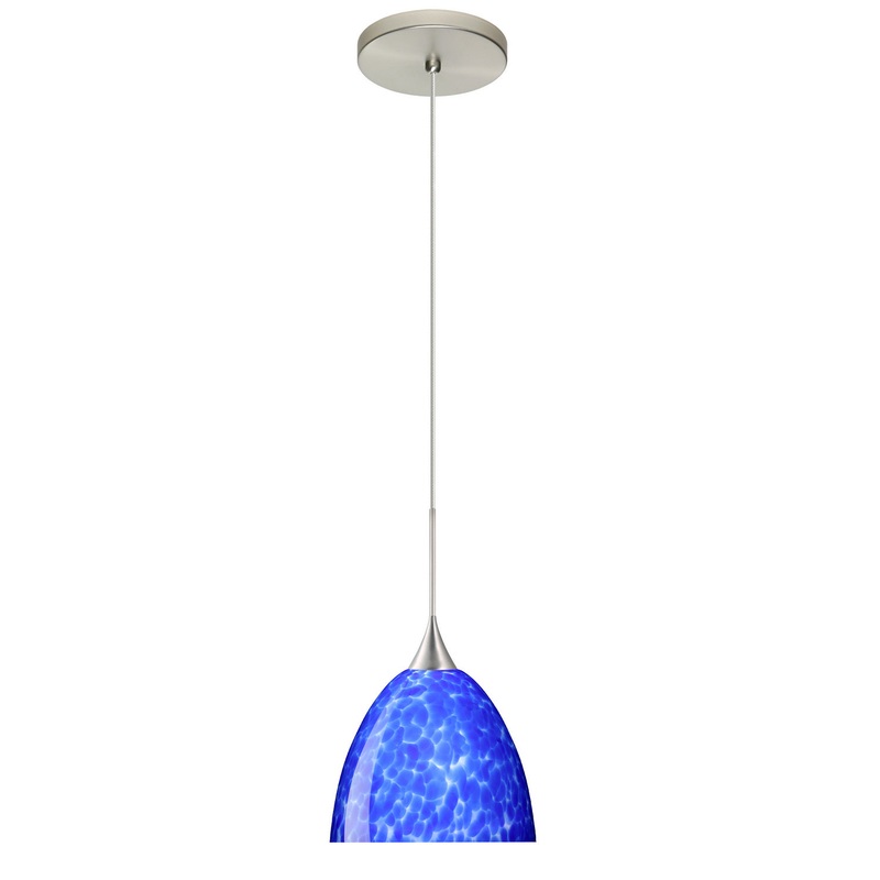 Besa 1XT-757086-LED-SN Sasha One Light Pendant Satin Nickel (Discontinued)