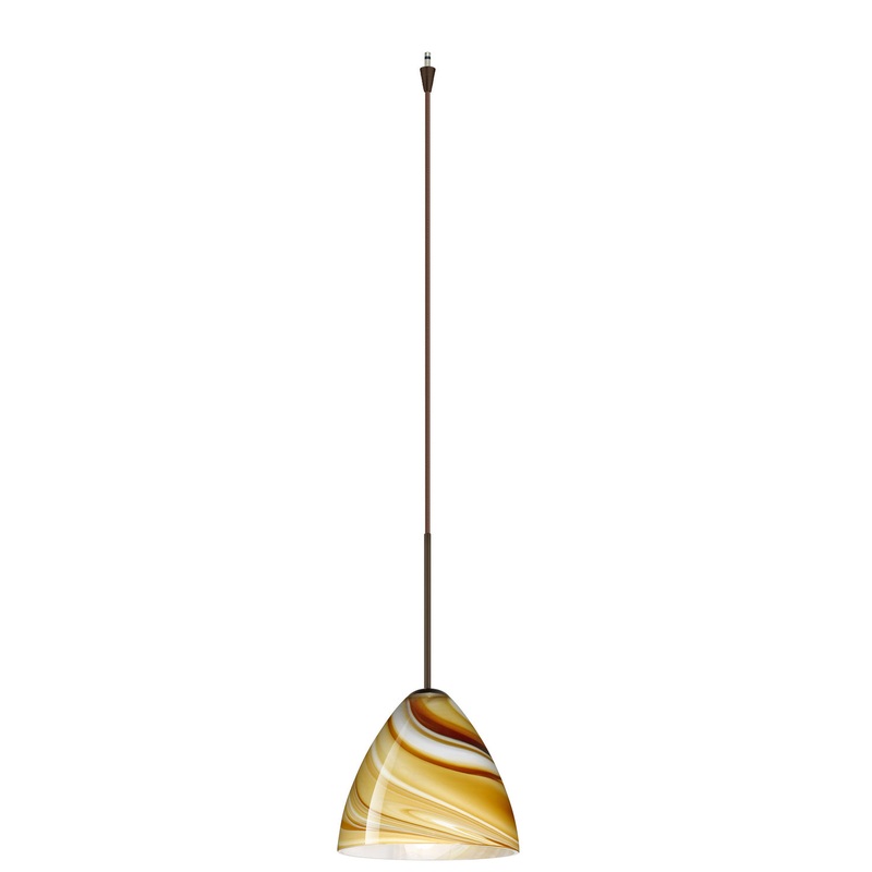 Besa XP-1779HN-BR Mia One Light Pendant Bronze