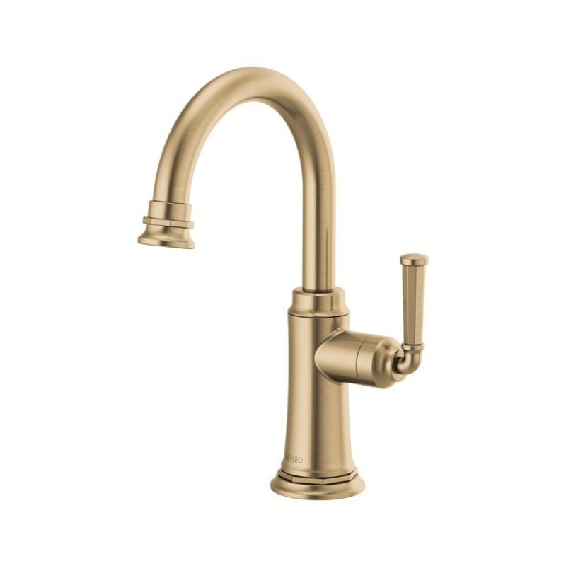Beverage Faucet Rook Cold Water 1 Lever ADA Brilliance Luxe Gold 360 Degree Swivel