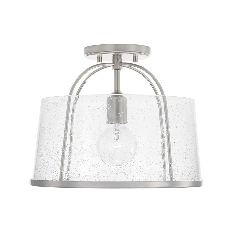 Capital Lighting 247011BN Madison 1 Light Semi-Flush Brushed Nickel