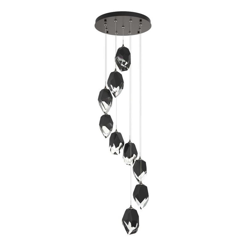 Chrysalis 9-Light Large Crystal Pendant Oil Rubbed Bronze Black Crystal (BP)