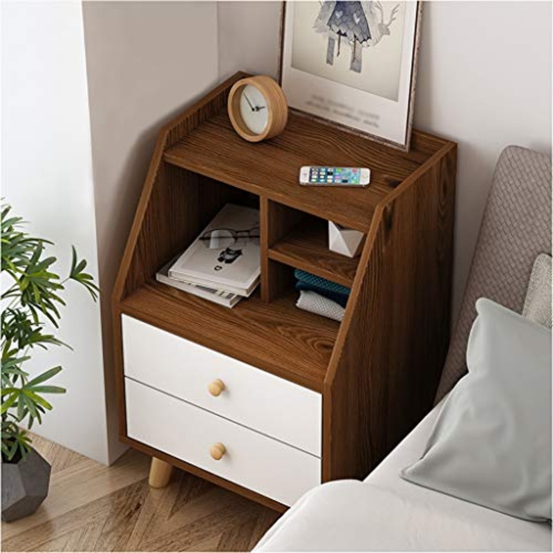 Comodini Decorazione Multifunzione Addensare Solid Legno Home Camera dell’Assemblea Locker da Terra Corridoio Doppio pompaggio Soggiorno Storage Box MUMUJIN (Color : A)