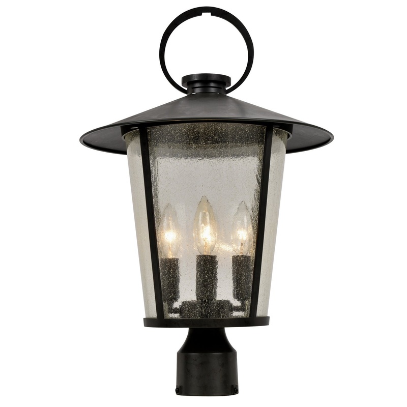 Crystorama AND-9209-SD-MK Andover Four Light Outdoor Post Mount Matte Black