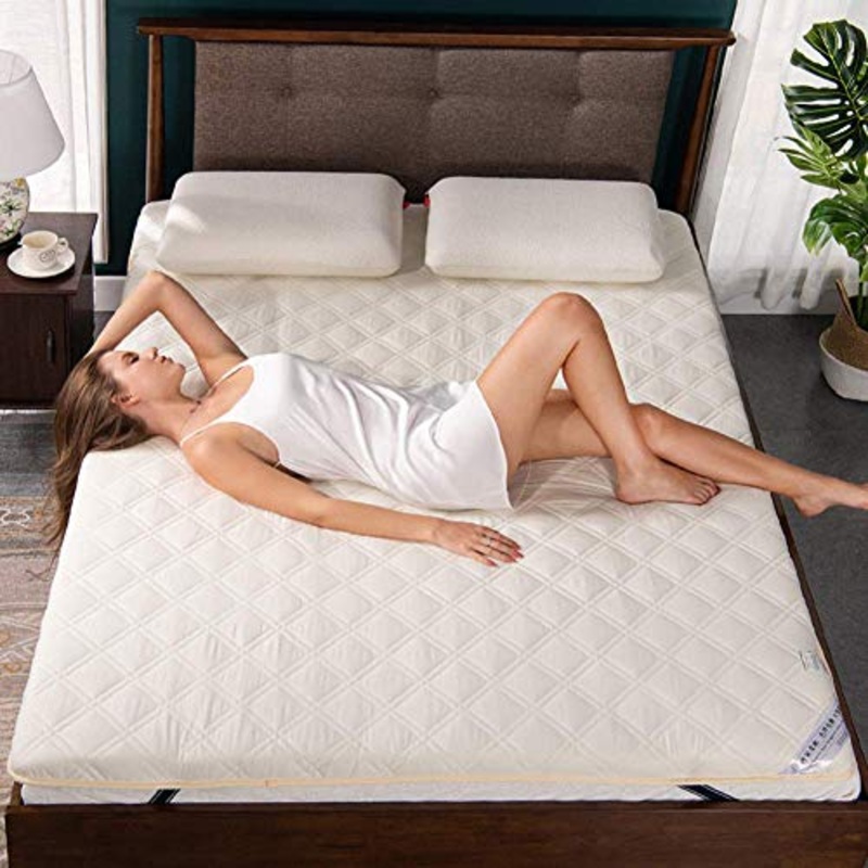 Floor Mattress Futon Mattress,Breathable Fold Futon,Thick Mattress,Double Japanese Sleeping Pad,Soft Futon Floor Mattress,Foldable Roll Up Floor Mattress/off/White / 120x190cm