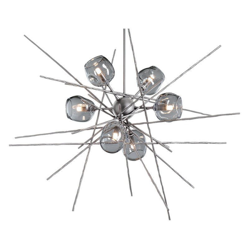 Griffin Starburst Pendant Vintage Platinum Cool Grey Glass (YL)