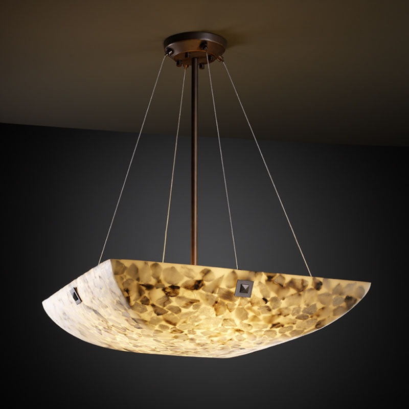 Pendant from the Alabaster Rocks! Collection in Dark Bronze Finish by Justice Designs