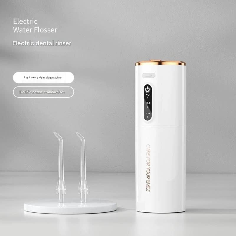 Portable Electric Water Flosser – USB-C Rechargeable, Multiple Modes, Gingival Protection(White)