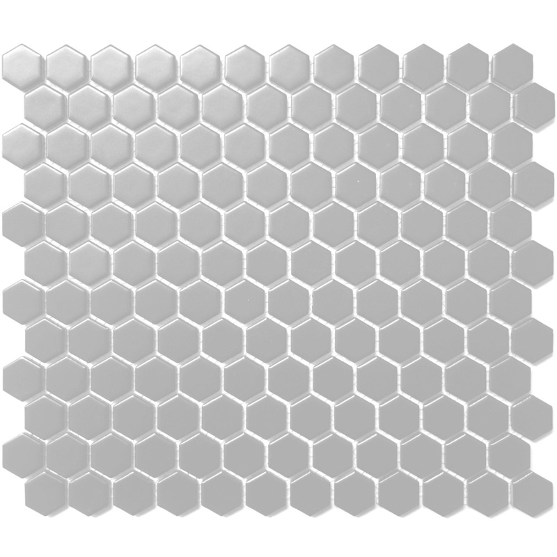 Roca Tile Usa Inc United States Ceramic Tile Cc Mosaics Ii 1X1 Matte Gray Hexagon Porcelain Mosaics. Ufcc140-12Mt 1 Sheet = .84 Sq. Ft.