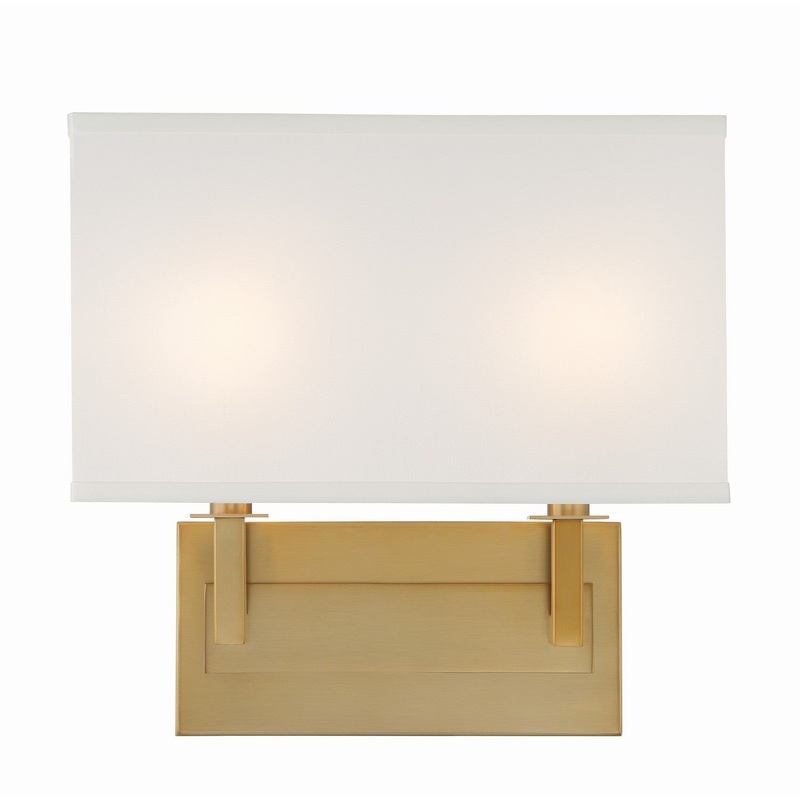 Two Light Wall Sconce from the Durham Collection in Vibrant Gold Finish by Crystorama