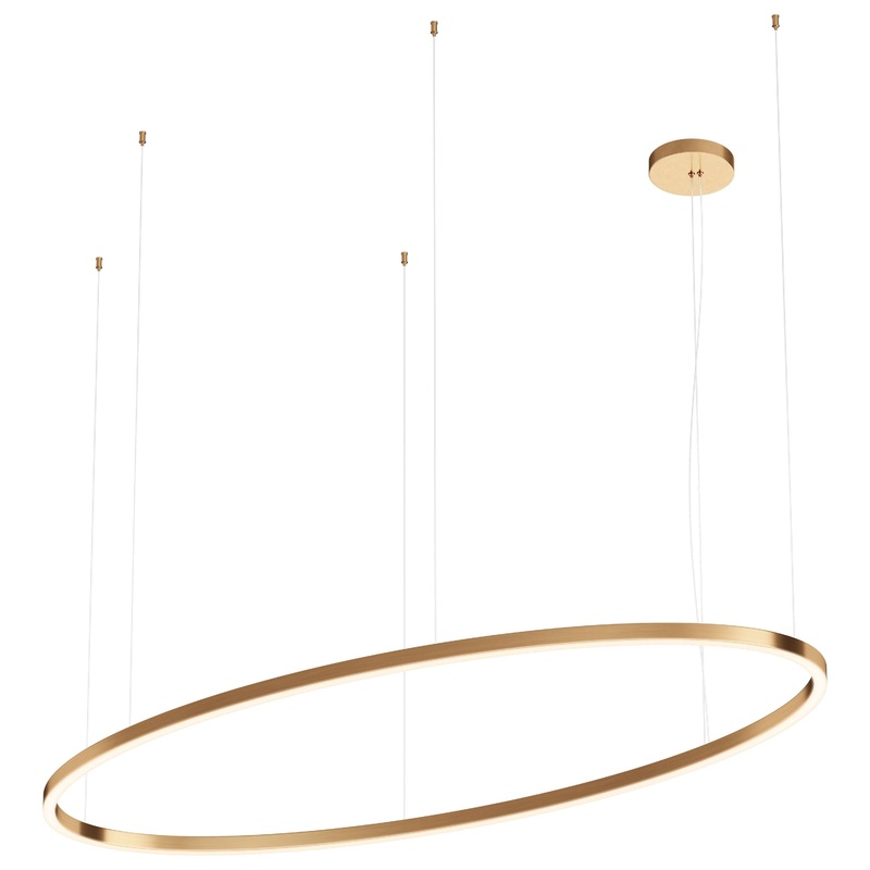 Unity XL 7′ Oval Pendant Brushed Champagne