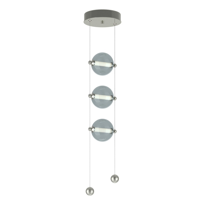 Abacus 3-Light LED Pendant Sterling Cool Grey Glass (YL)