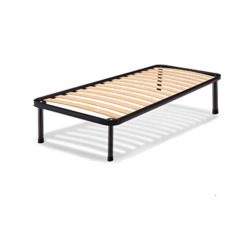 AILIME SRL Rete in Ferro A DOGHE in FAGGIO per Materasso Singolo 80X190 CM Ortopedica