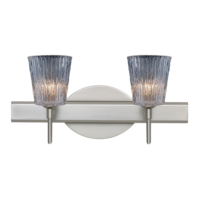 Besa 2SW-512500-SN Nico Two Light Wall Sconce Satin Nickel