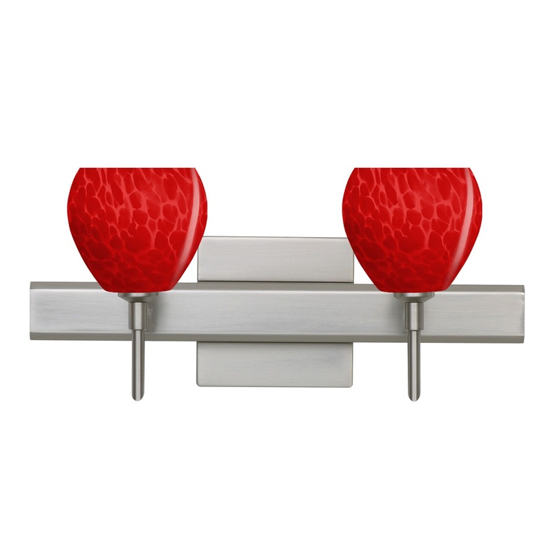 Besa 2SW-5605RC-LED-SN-SQ Besa Tay Tay Vanity with Square Canopy LED Wall Sconce Satin Nickel