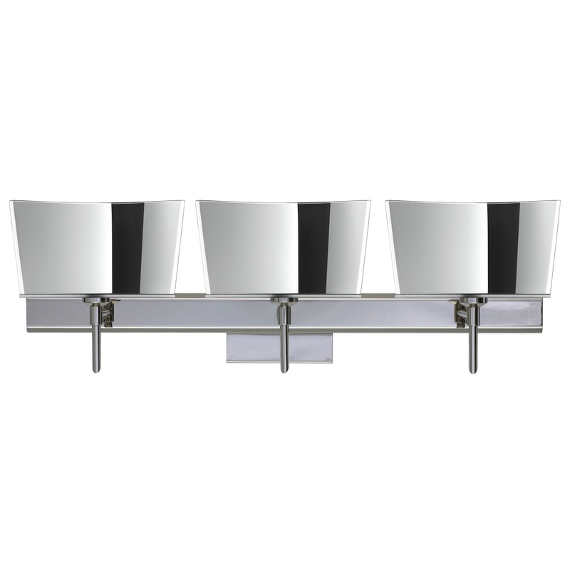 Besa 3SW-6773MR-CR-SQ Groove Three Light Wall Sconce Chrome (Discontinued)