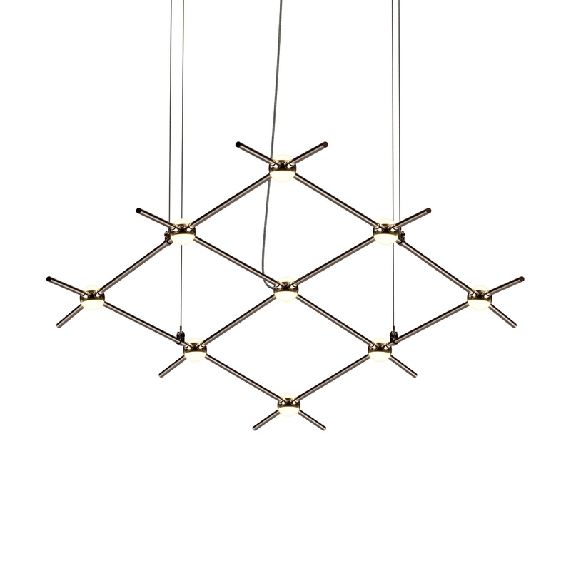 Constellation Aquarius Minor Espresso Black with White Optical Acrylic 2700K 10′ Adjustable Cord/Cable