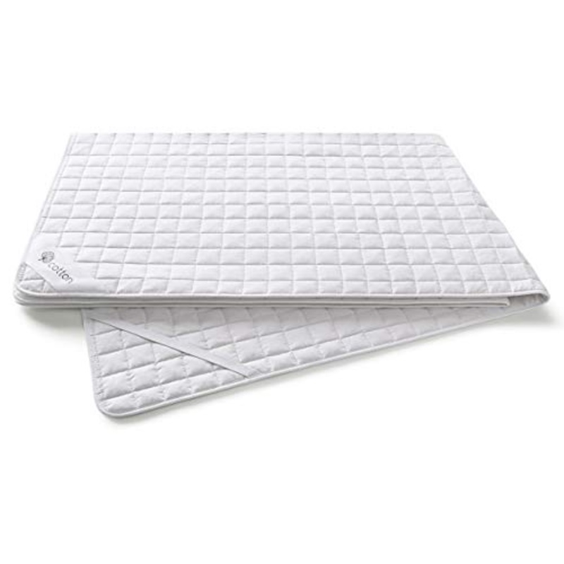 FAM Home Coprimaterasso Matrimoniale 160×200 cm I Topper Matrimoniale I Coprirete Matrimoniale Naturale e Traspirante, Lavabile in Lavatrice, Cotone – Poliestere