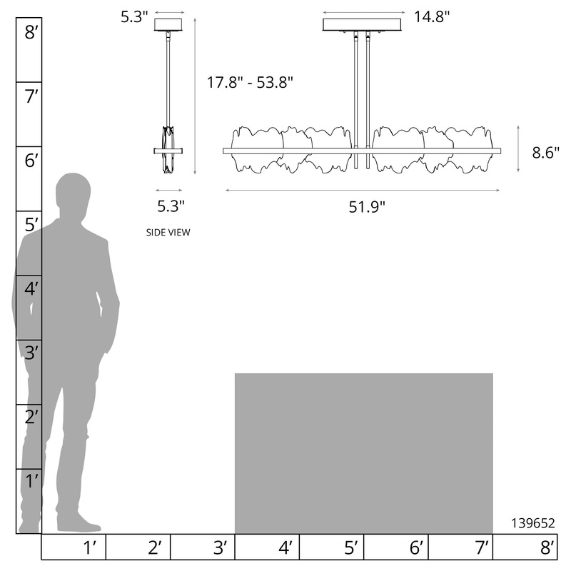 Hildene Large LED Pendant White Black