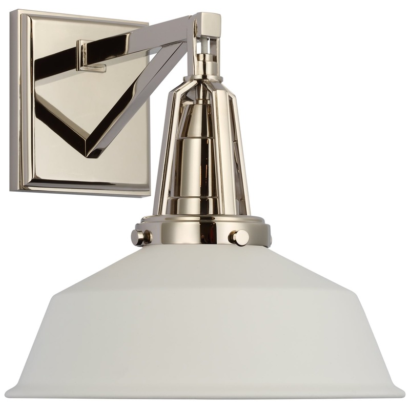 LED Wall Sconce from the Layton Collection in Polished Nickel Finish by Visual Comfort Signature