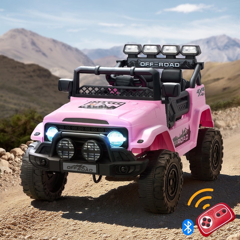 Mazam Ride on Car Electric Jeep Bluetooth Pink