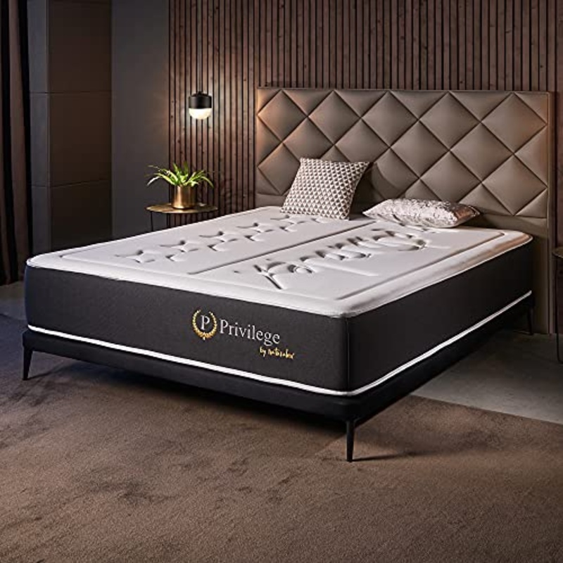 Naturalex | Privilege | Materasso Alta Gamma in Memory Foam 160 x 190 cm| Schiuma AeraPur HR | Regolazione Termica Fibra Feel V300 | Massima durabilit