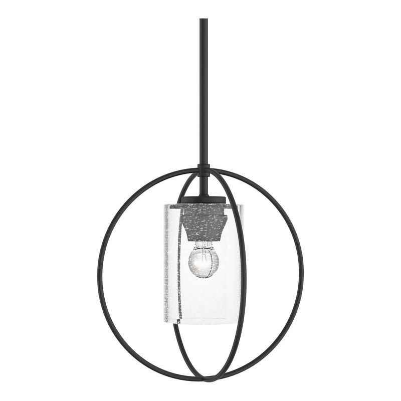 Rhythm Mini Pendant Black Seeded Clear Glass (II)