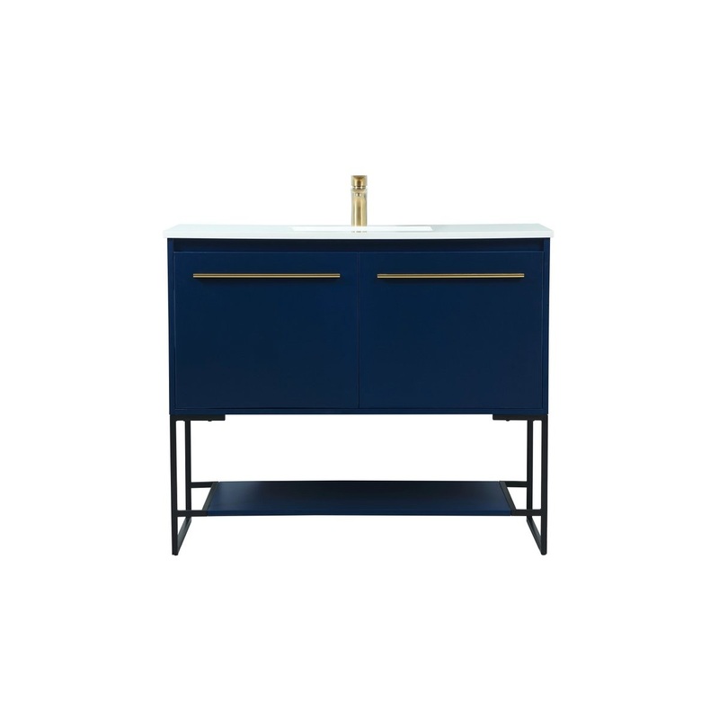 Vanity Sink Set from the Sloane Collection in Blue Finish by Elegant Lighting
