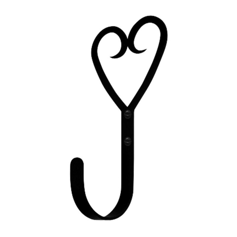 Village Wrought Iron WH-51-L Heart Wall Hook LG