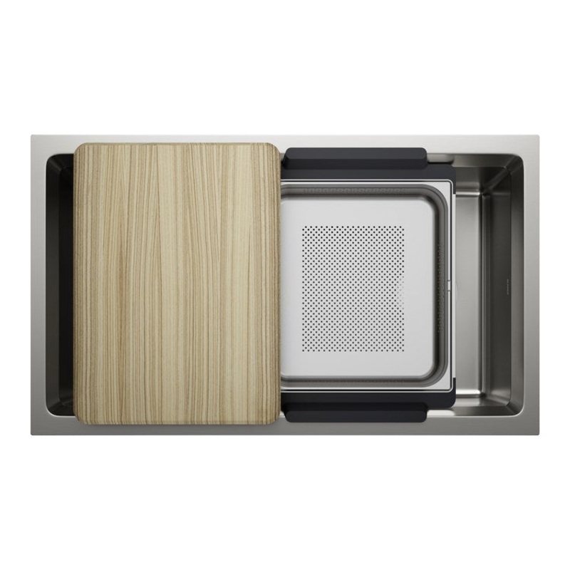 Workstation Inteos with Accessories 33 Inch Satin Polish Stainless Steel