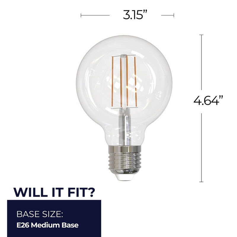 5 Watt G25 Clear, 500  Lumens, E26 base, 120 Volt Light Bulb by Bulbrite