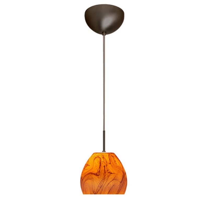 Besa 1BC-4122HB-BR Bolla One Light Pendant Bronze